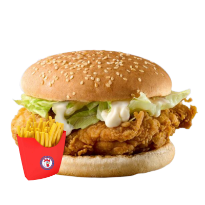 Chicken Fillet Burger Fries Chicken City Ealing